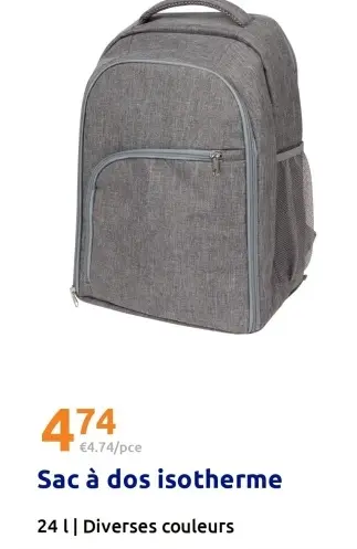 Offre: Sac à dos isotherme