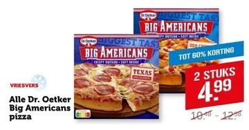 Aanbieding: Alle Dr. Oetker Big Americans pizza