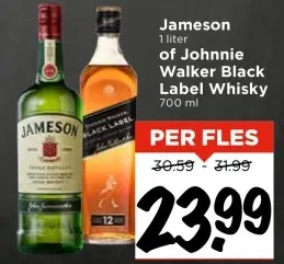 Aanbieding: Jameson or Johnnie Walker Black Label Whisky
