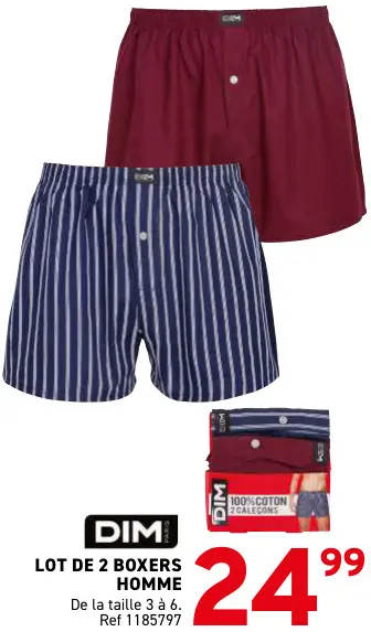 Offre: DIM Boxers homme