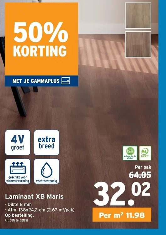 Promotie: Laminaat XB Maris