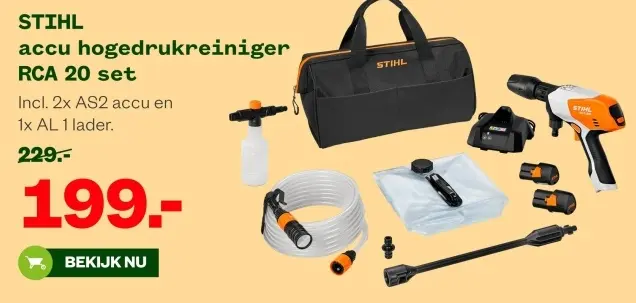 Aanbieding: Accu hogedrukreiniger RCA 20 set