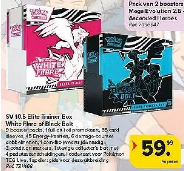 Promotie: SV 10.5 Elite Trainer Box White Flare of Black Bolt