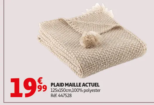 Offre: Plaid maille actuel