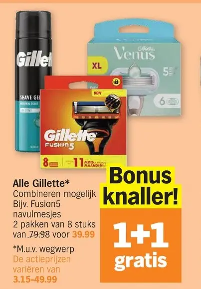 Promotie: Alle Gillette