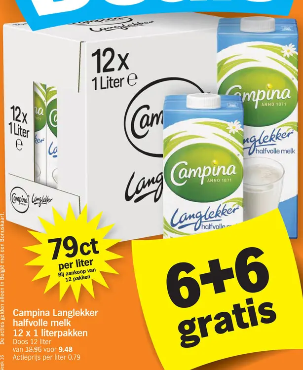 Offre: Langlekker halfvolle melk