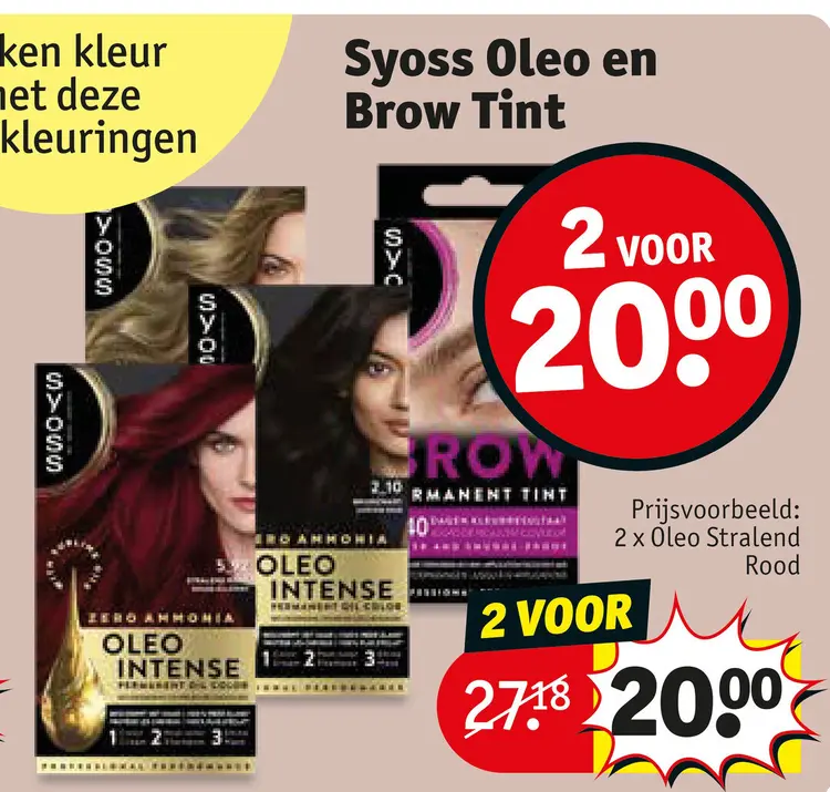 Promotie: Oleo en Brow Tint