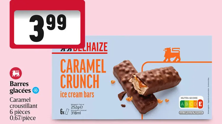 Offre: CARAMEL CRUNCH ice cream bars