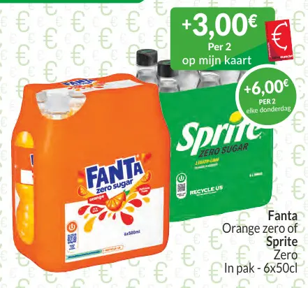 Promotie: Fanta Orange zero of Sprite Zero