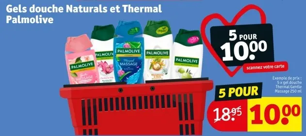 Offre: Gels douche Naturals et Thermal