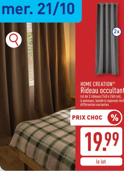 Offre: Rideau occultant