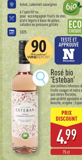 Offre: Rosé bio 'Esteban'