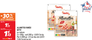 Offre: ALLUMETTES FUMÉES NETTO