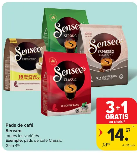 Offre: Pads de café