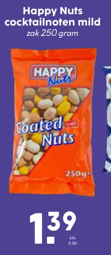 Aanbieding: Happy Nuts cocktailnoten mild