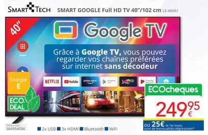Offre: SMART GOOGLE Full HD TV