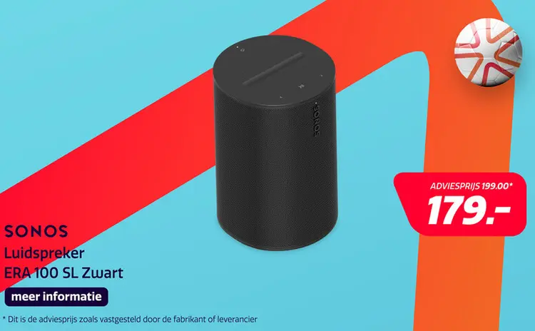 Aanbieding: Sonos Era 100 SL - Zwart