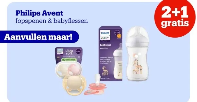 Promotie: fopspenen & babyflessen
