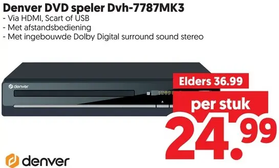 Aanbieding: DVD speler Dvh-7787MK3