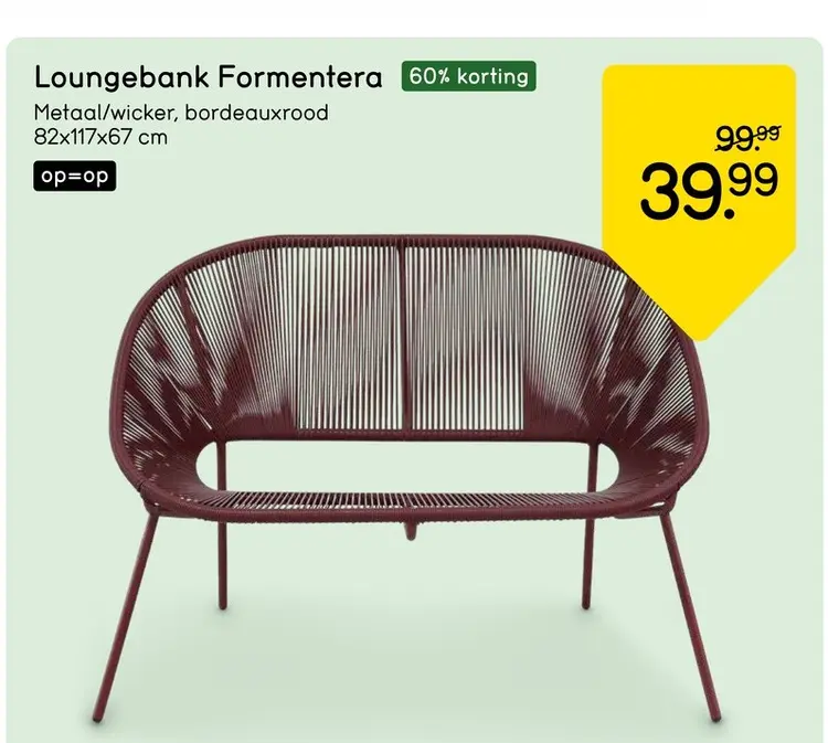 Aanbieding: Loungebank Formentera