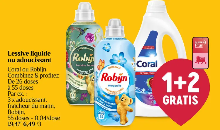 Offre: Lessive liquide ou adoucissant