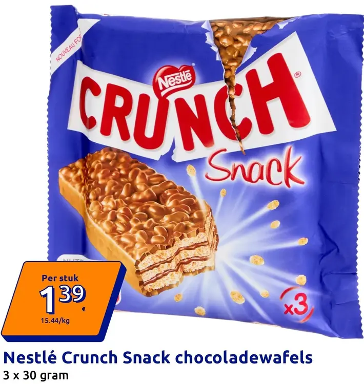 Aanbieding: Crunch Snack chocoladewafels