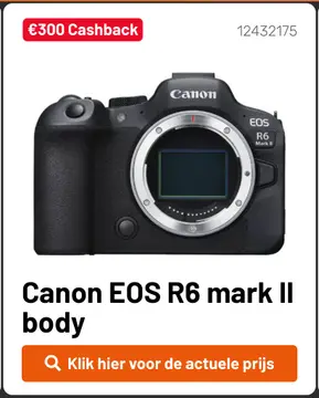Aanbieding: Canon EOS R6 mark II body