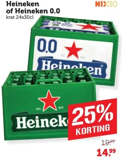 Aanbieding: Heineken of Heineken 0.0