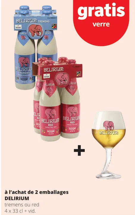Offre: DELIRIUM tremens ou red
