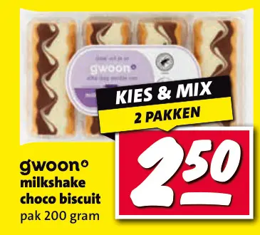 Aanbieding: Milkshake choco biscuit