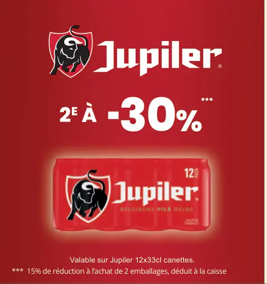 Offre: Jupiler 12x33cl canettes