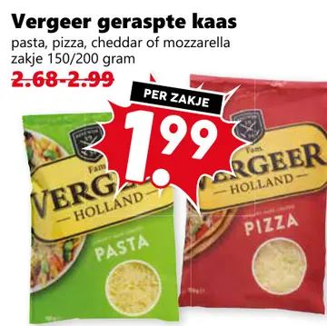 Aanbieding: Vergeer geraspte kaas