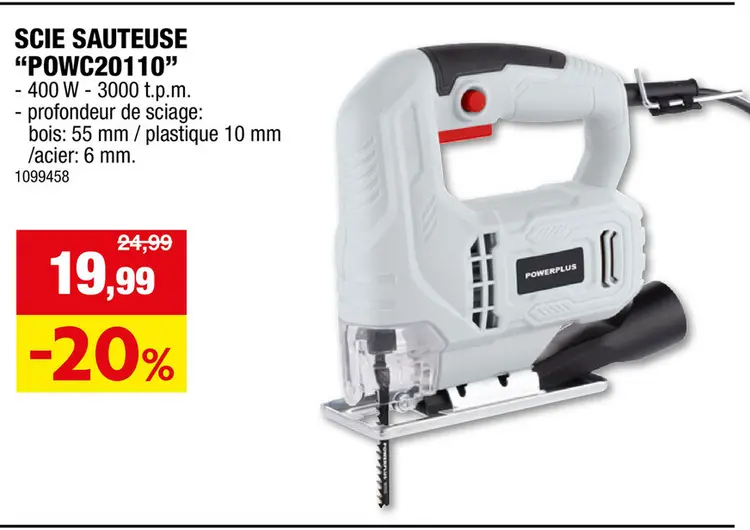 Offre: Powerplus EG POWC20110 scie sauteuse 400W