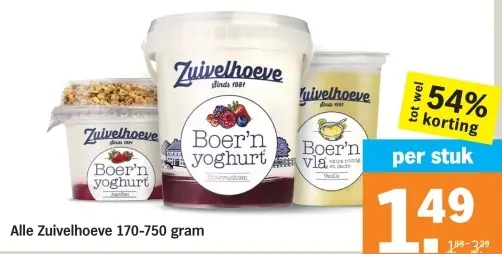 Aanbieding: Boer'n yoghurt / Boer'n vla