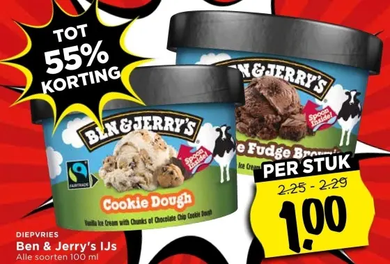 Aanbieding: Ben & Jerry's IJs