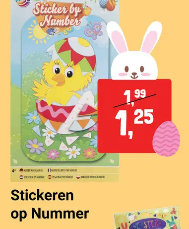 Aanbieding: Stickerset Pasen, 4 vellen