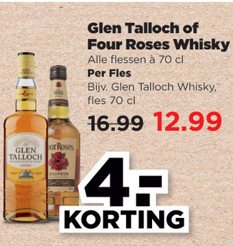 Aanbieding: Glen Talloch of Four Roses Whisky