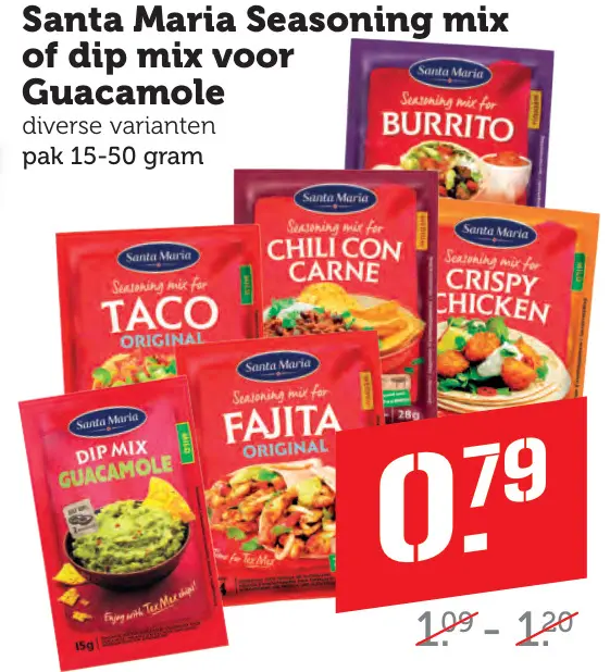 Aanbieding: Santa Maria Seasoning mix of dip mix voor Guacamole