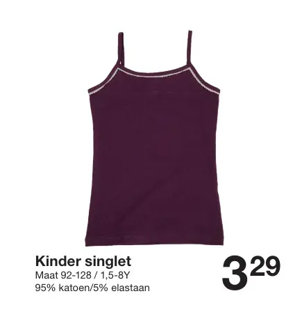 Promotie: Kinder singlet