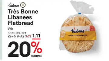 Aanbieding: Très Bonne Libanees Flatbread Wit