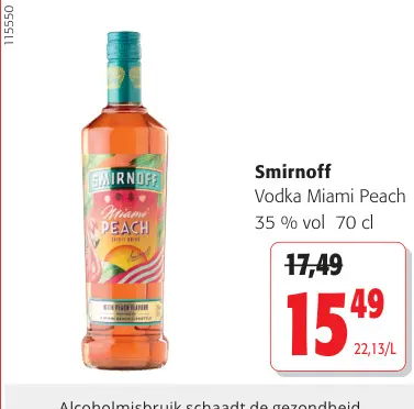 Promotie: Vodka Miami Peach