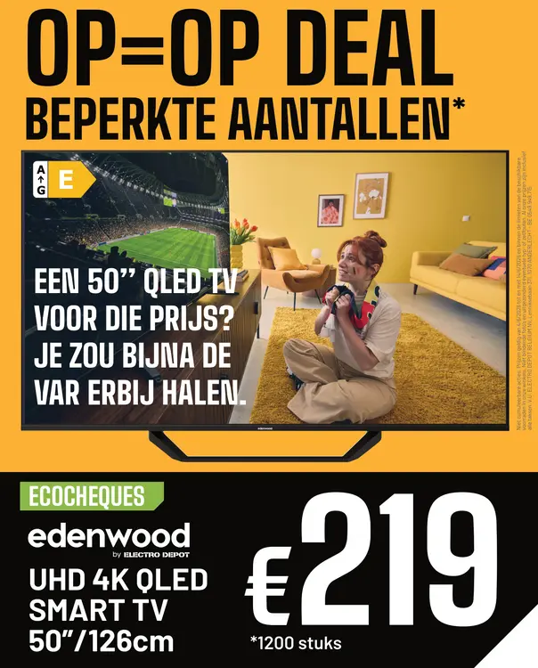 Promotie: edenwood UHD 4K QLED SMART TV