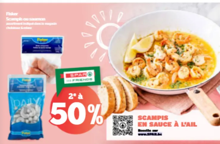 Offre: Scampis ou saumon