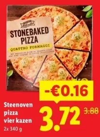 Aanbieding: Steenoven pizza vier kazen