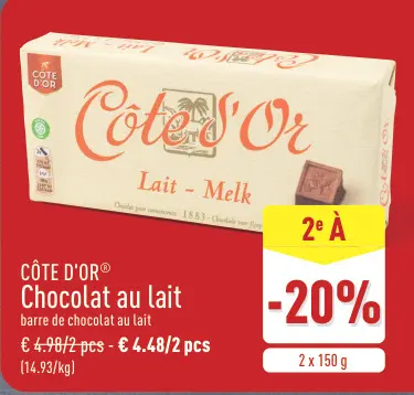 Offre: Chocolat au lait
