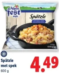 Aanbieding: Alpenfest style Spätzle met spek