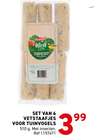 Promotie: Vetstaafjes voor tuinvogels