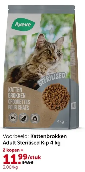 Promotie: Kattenbrokken Adult Sterilised Kip