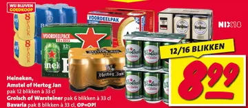 Aanbieding: Heineken, Amstel of Hertog Jan, Grolsch of Warsteiner, Barvaria