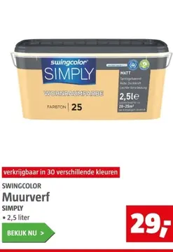 Aanbieding: SWINGCOLOR Muurverf